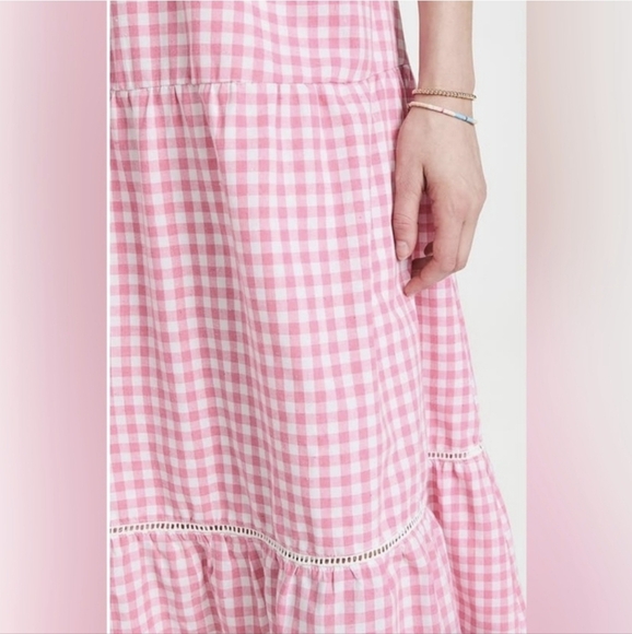 Pink Romantic Gingham Maxi Dress - Picture 16 of 16